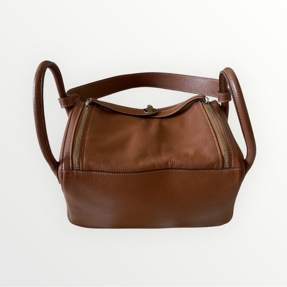 Hermes Lindy Bag Genuine Tan Leather - Picture 5 of 11
